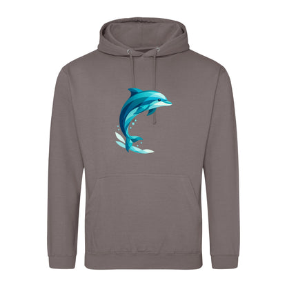Dolphin in Motion Adult Hoodie - Prism Kingdom Mocha Brown colour variant image