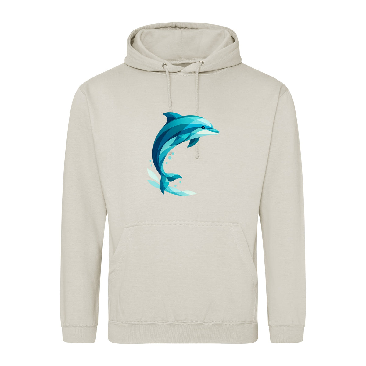 Dolphin in Motion Adult Hoodie - Prism Kingdom Natural Stone colour variant image