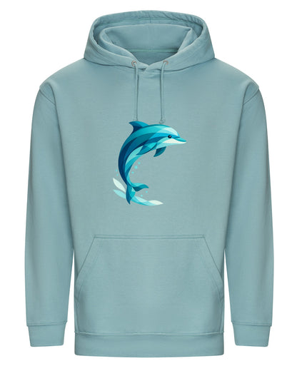 Dolphin in Motion Adult Hoodie - Prism Kingdom Seafoam colour variant image