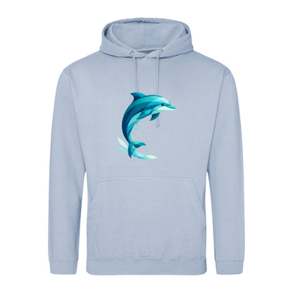 Dolphin in Motion Adult Hoodie - Prism Kingdom Sky Blue colour variant image