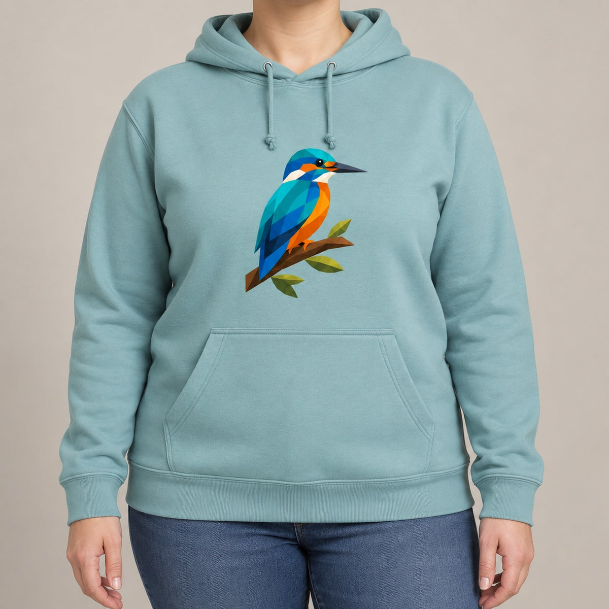 Kingfisher Among Reeds Adult Hoodie - Prism Kingdom lead image