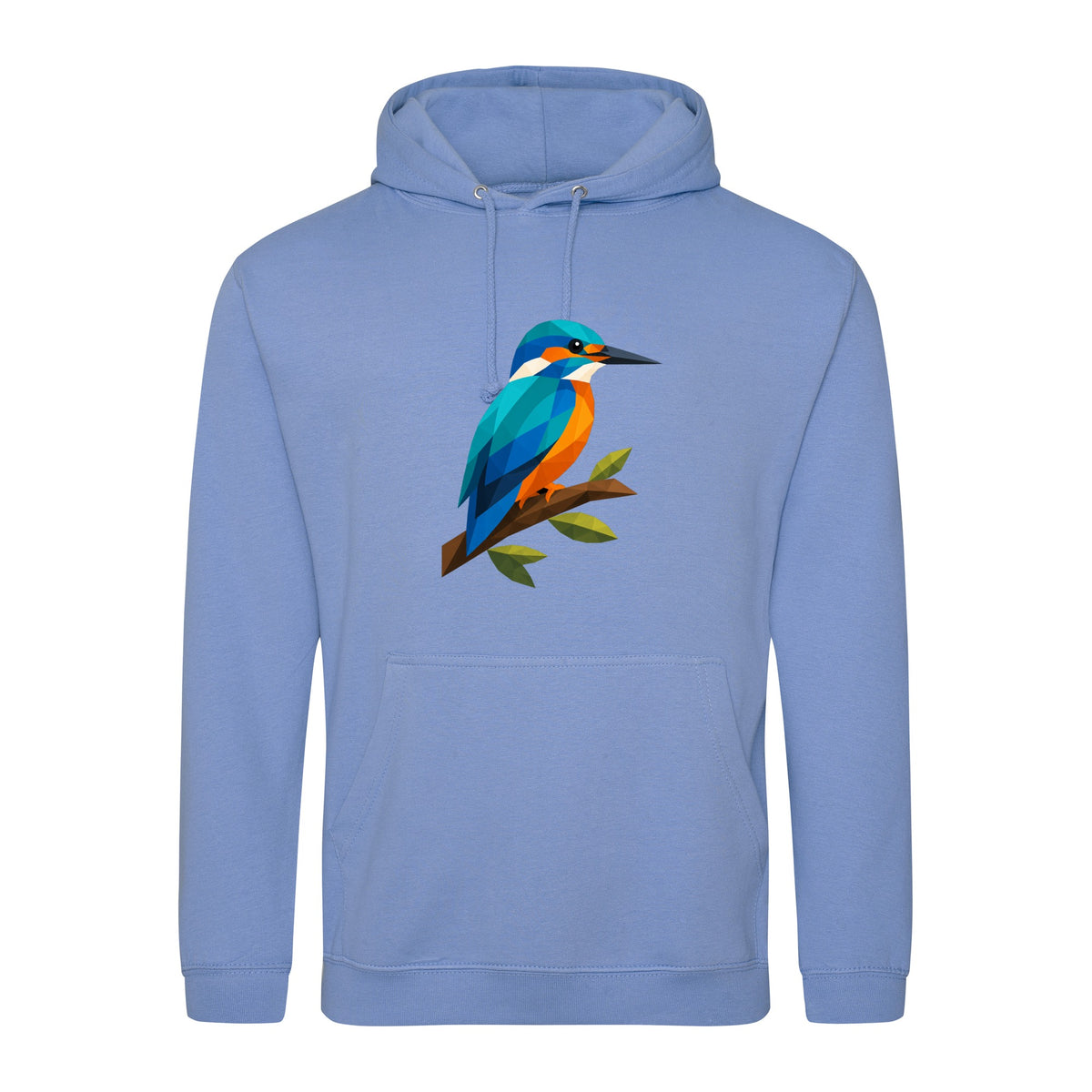 Kingfisher Among Reeds Adult Hoodie - Prism Kingdom Cornflower Blue colour variant image