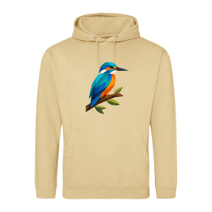 Kingfisher Among Reeds Adult Hoodie - Prism Kingdom Desert Sand colour variant image