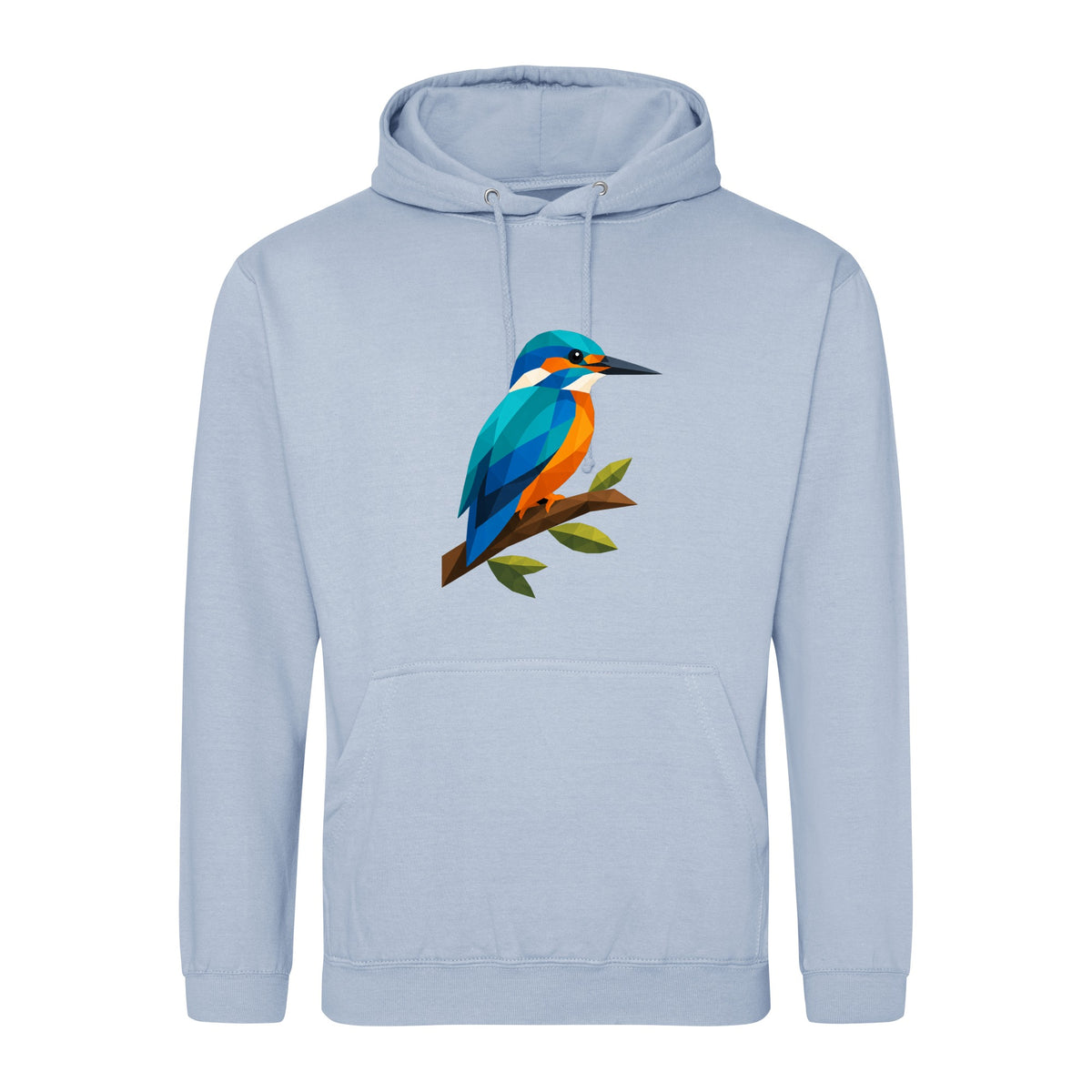 Kingfisher Among Reeds Adult Hoodie - Prism Kingdom Sky Blue colour variant image