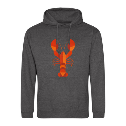 Scarlet Lobster Adult Hoodie - Prism Kingdom Charcoal colour variant image
