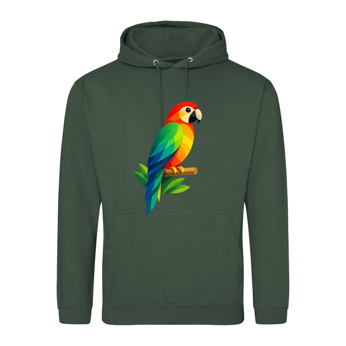 Radiant Macaw Adult Hoodie - Prism Kingdom Bottle Green colour variant image