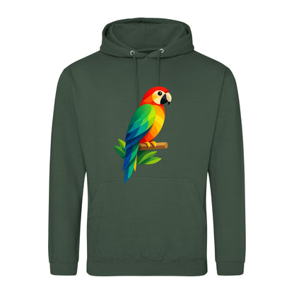 Radiant Macaw Adult Hoodie - Prism Kingdom Bottle Green colour variant image
