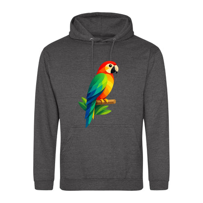 Radiant Macaw Adult Hoodie - Prism Kingdom Charcoal colour variant image