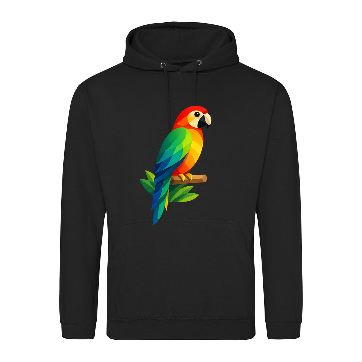 Radiant Macaw Adult Hoodie - Prism Kingdom Deep Black colour variant image