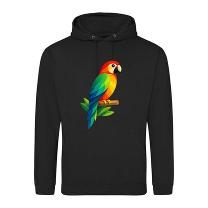 Radiant Macaw Adult Hoodie - Prism Kingdom Deep Black colour variant image