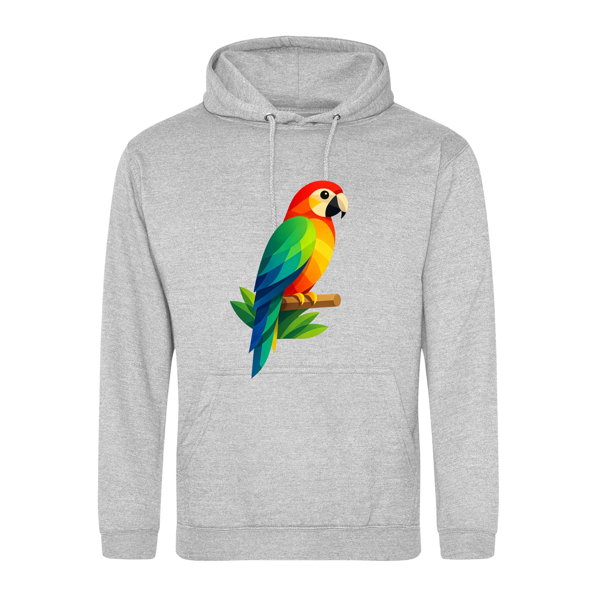 Radiant Macaw Adult Hoodie - Prism Kingdom Heather Grey colour variant image