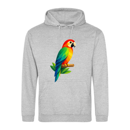 Radiant Macaw Adult Hoodie - Prism Kingdom Heather Grey colour variant image