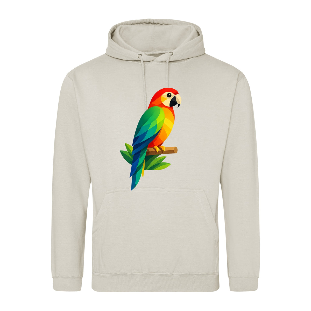 Radiant Macaw Adult Hoodie - Prism Kingdom Natural Stone colour variant image