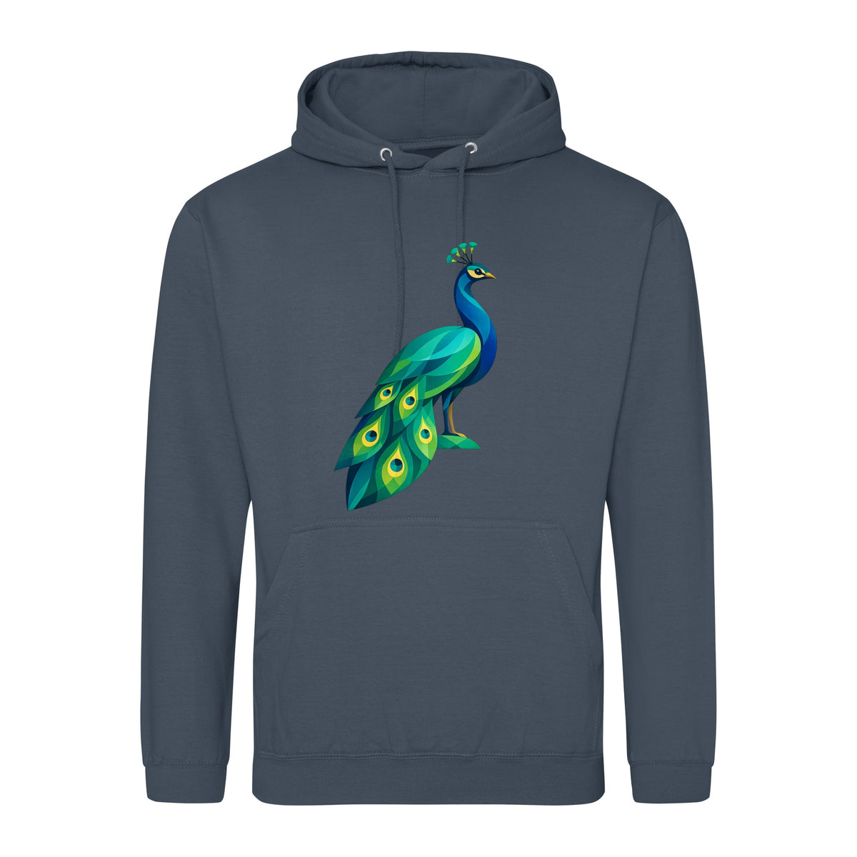 Peacock in Prism Adult Hoodie - Prism Kingdom Airforce Blue colour variant image