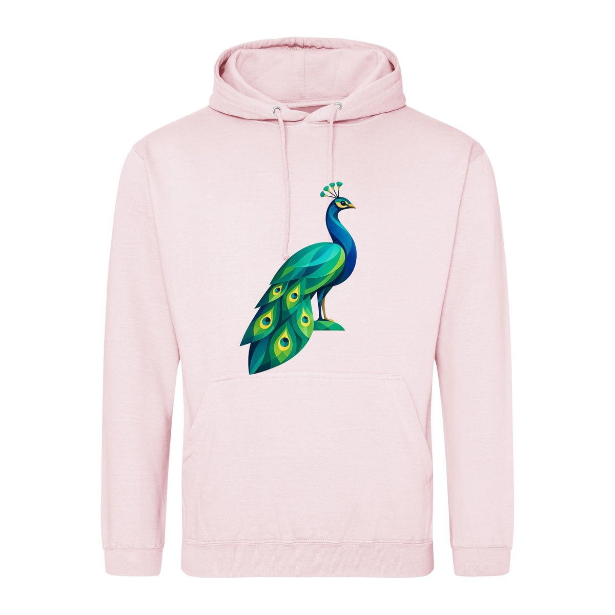 Peacock in Prism Adult Hoodie - Prism Kingdom Baby Pink colour variant image