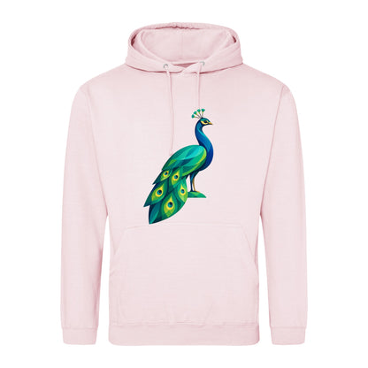 Peacock in Prism Adult Hoodie - Prism Kingdom Baby Pink colour variant image