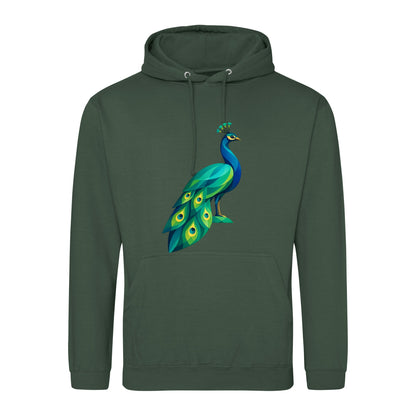 Peacock in Prism Adult Hoodie - Prism Kingdom Bottle Green colour variant image