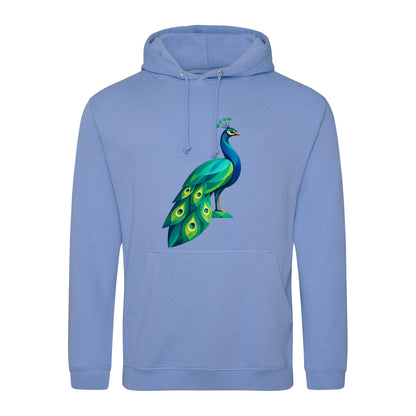 Peacock in Prism Adult Hoodie - Prism Kingdom Cornflower Blue colour variant image