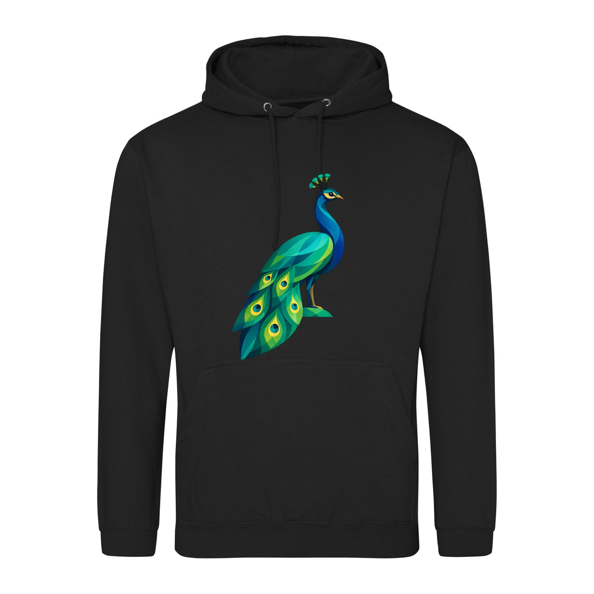 Peacock in Prism Adult Hoodie - Prism Kingdom Deep Black colour variant image