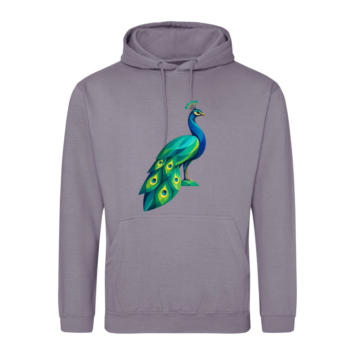 Peacock in Prism Adult Hoodie - Prism Kingdom Dusty Lilac colour variant image