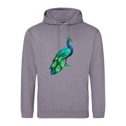 Peacock in Prism Adult Hoodie - Prism Kingdom Dusty Lilac colour variant image