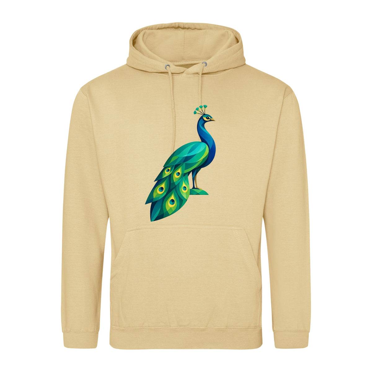 Peacock in Prism Adult Hoodie - Prism Kingdom Desert Sand colour variant image
