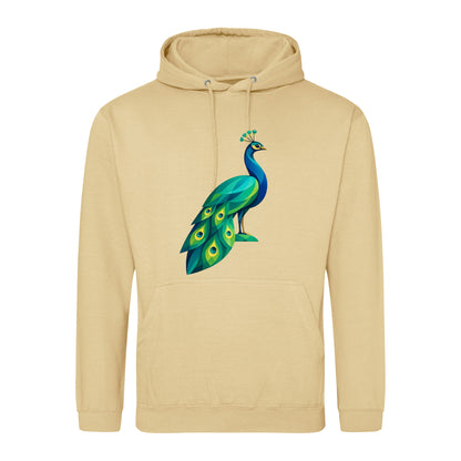 Peacock in Prism Adult Hoodie - Prism Kingdom Desert Sand colour variant image