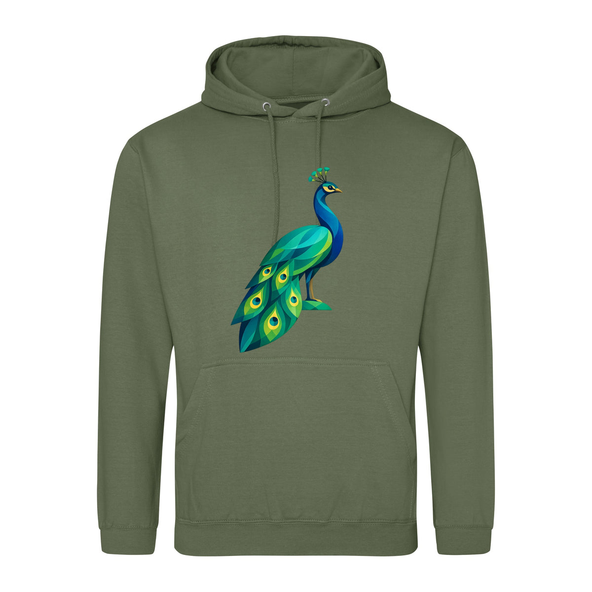 Peacock in Prism Adult Hoodie - Prism Kingdom Earthy Green colour variant image