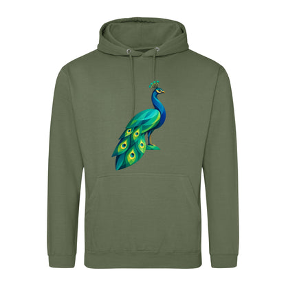 Peacock in Prism Adult Hoodie - Prism Kingdom Earthy Green colour variant image