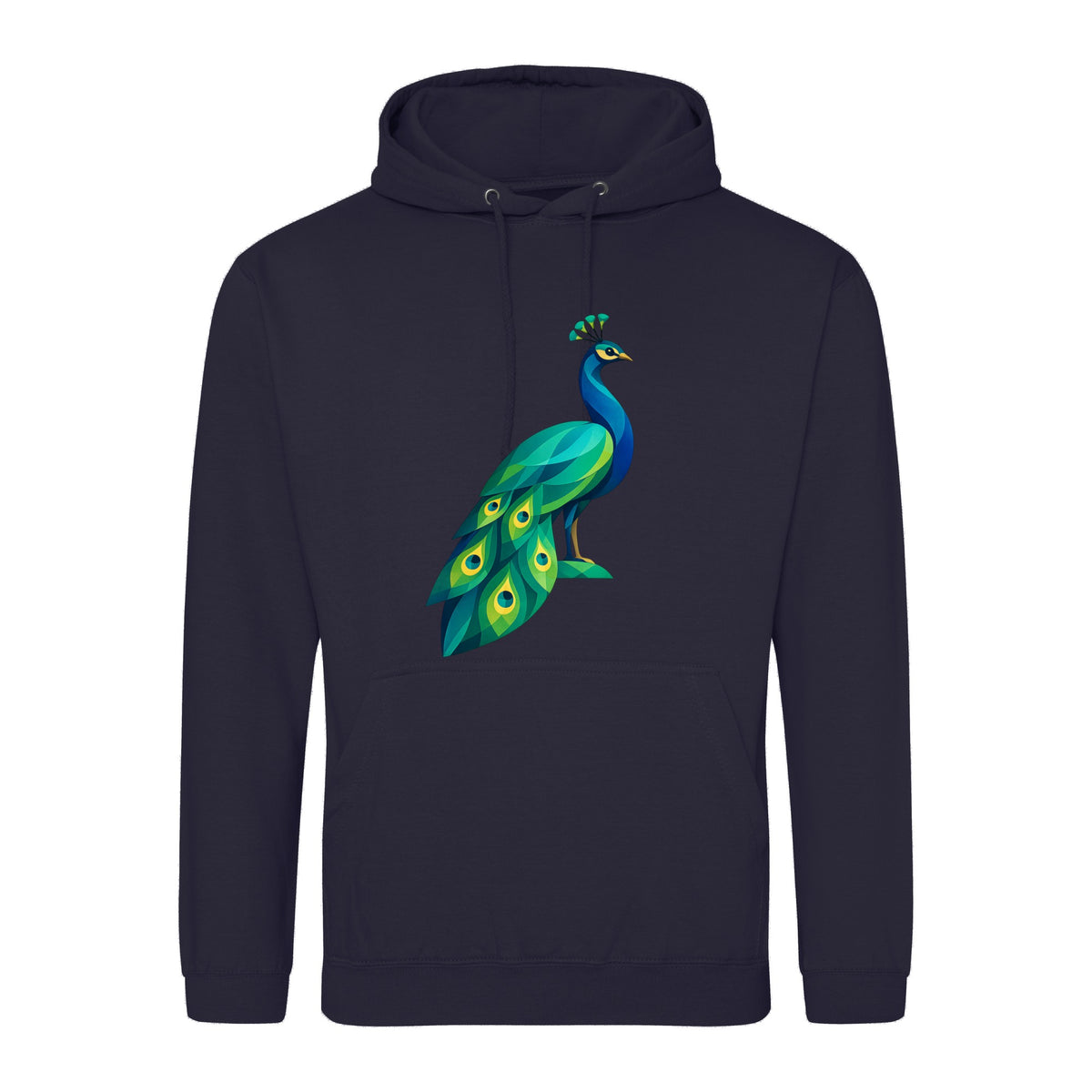 Peacock in Prism Adult Hoodie - Prism Kingdom French Navy colour variant image