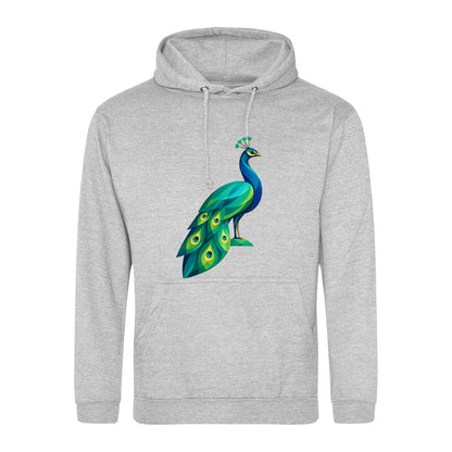 Peacock in Prism Adult Hoodie - Prism Kingdom Heather Grey colour variant image