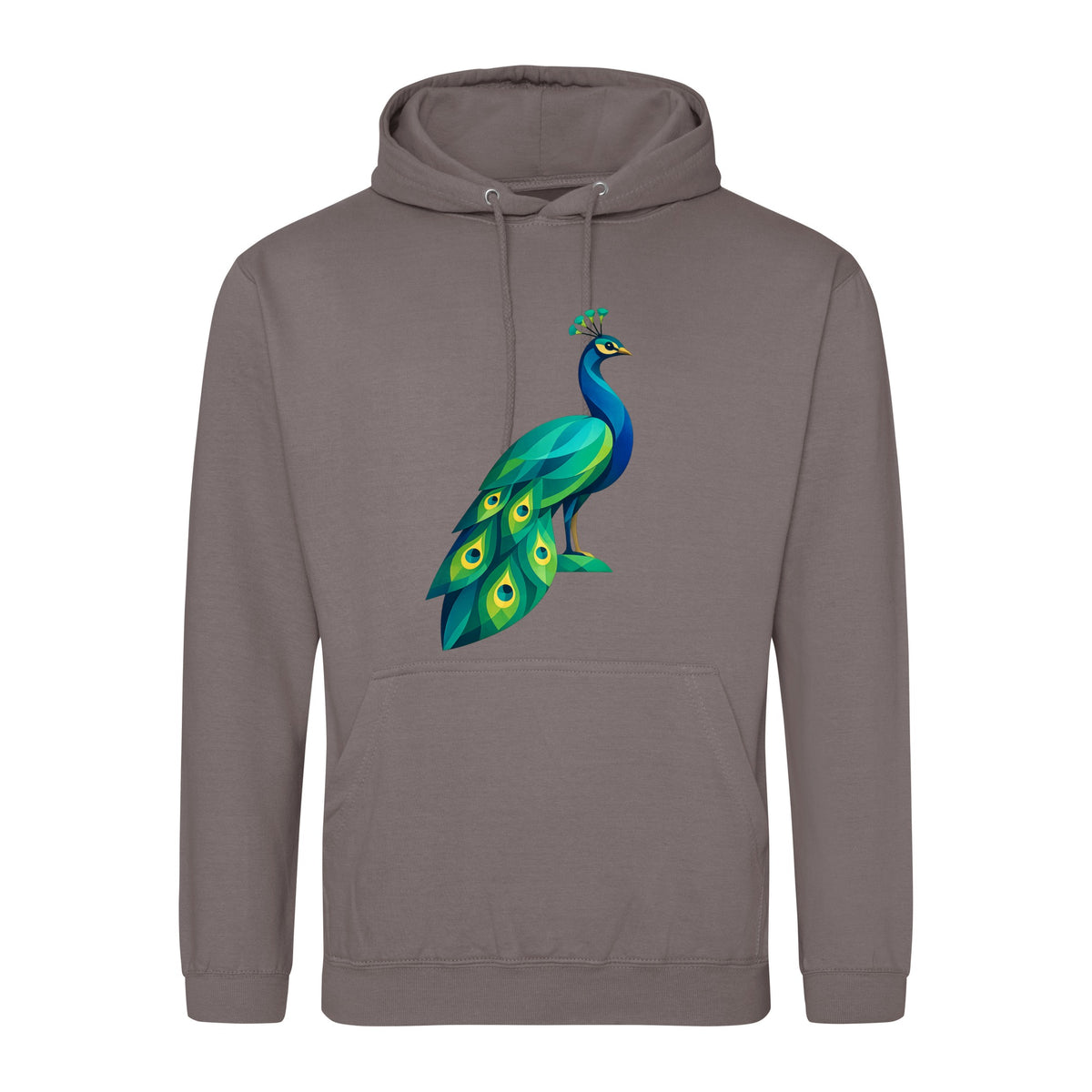 Peacock in Prism Adult Hoodie - Prism Kingdom Mocha Brown colour variant image