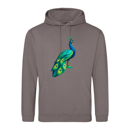 Peacock in Prism Adult Hoodie - Prism Kingdom Mocha Brown colour variant image