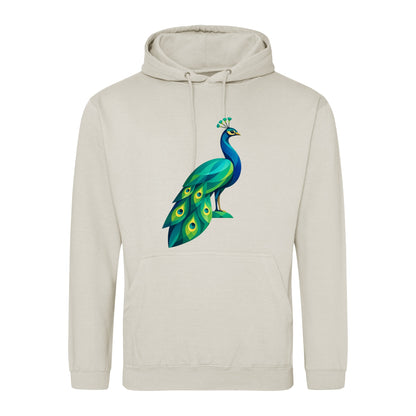 Peacock in Prism Adult Hoodie - Prism Kingdom Natural Stone colour variant image
