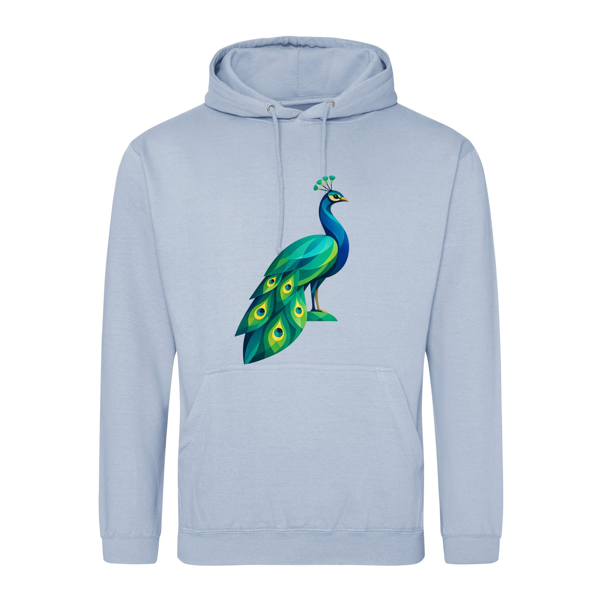 Peacock in Prism Adult Hoodie - Prism Kingdom Sky Blue colour variant image
