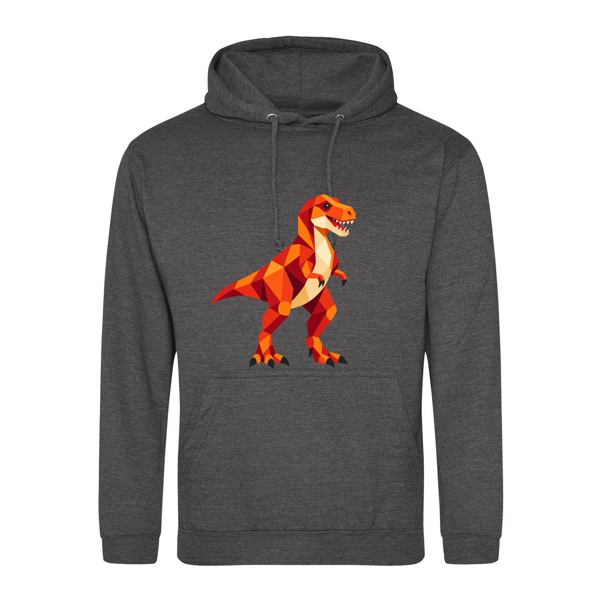 T-Rex Territory Adult Hoodie - Prism Kingdom Charcoal colour variant image