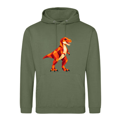 T-Rex Territory Adult Hoodie - Prism Kingdom Earthy Green colour variant image