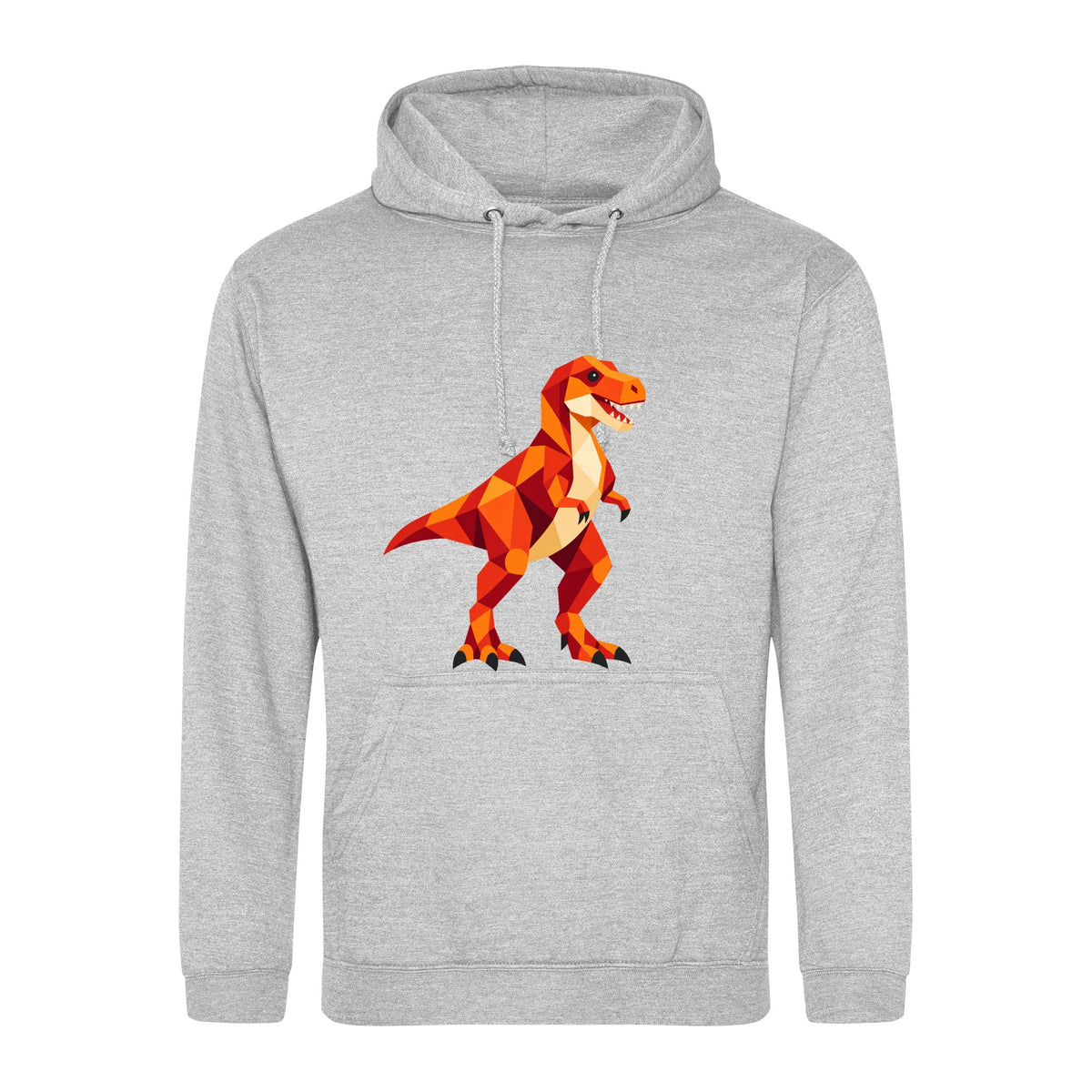 T-Rex Territory Adult Hoodie - Prism Kingdom Heather Grey colour variant image