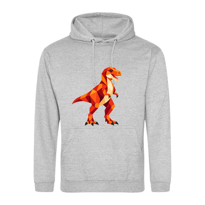T-Rex Territory Adult Hoodie - Prism Kingdom Heather Grey colour variant image