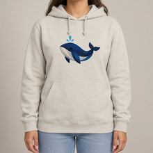 Whale in Blue Adult Hoodie - Prism Kingdom lead image