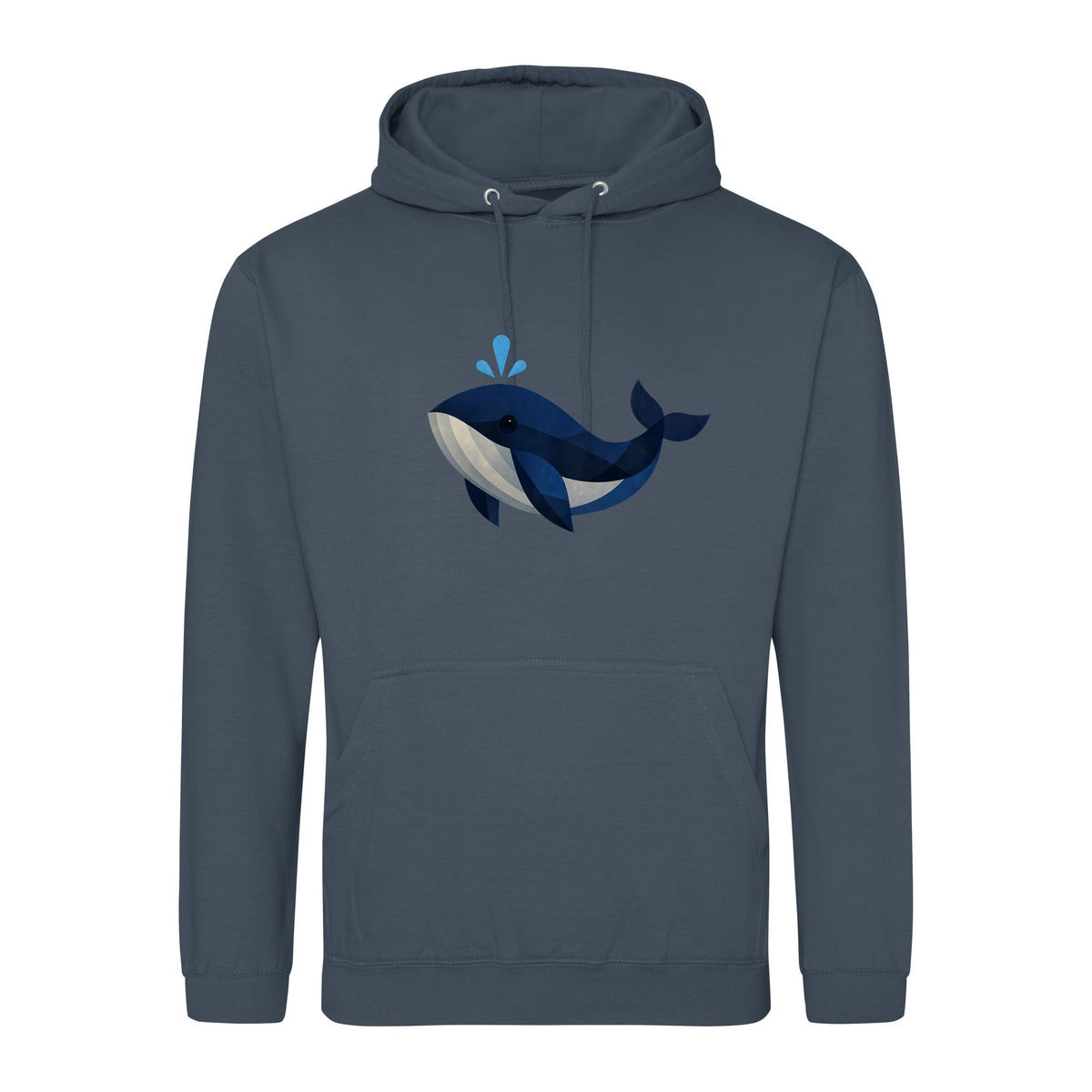 Whale in Blue Adult Hoodie - Prism Kingdom Airforce Blue colour variant image