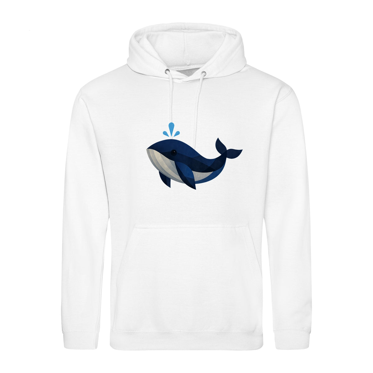 Whale in Blue Adult Hoodie - Prism Kingdom Arctic White colour variant image