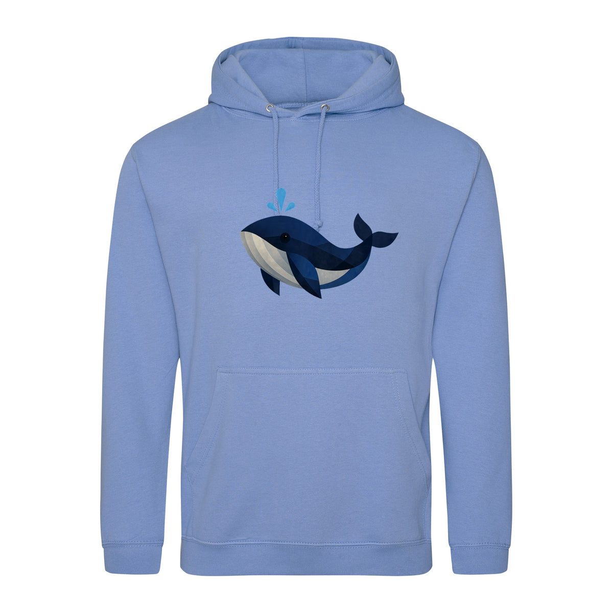 Whale in Blue Adult Hoodie - Prism Kingdom Cornflower Blue colour variant image