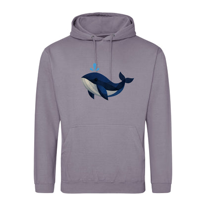 Whale in Blue Adult Hoodie - Prism Kingdom Dusty Lilac colour variant image