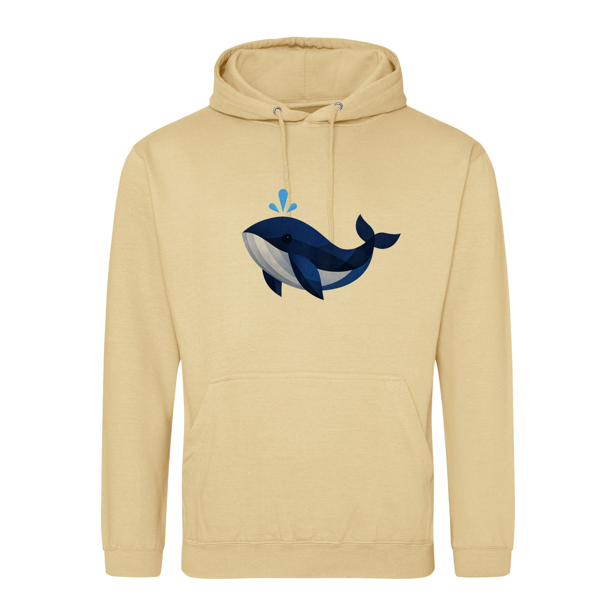 Whale in Blue Adult Hoodie - Prism Kingdom Desert Sand colour variant image