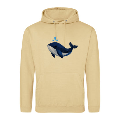 Whale in Blue Adult Hoodie - Prism Kingdom Desert Sand colour variant image