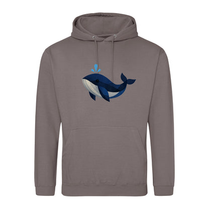 Whale in Blue Adult Hoodie - Prism Kingdom Mocha Brown colour variant image