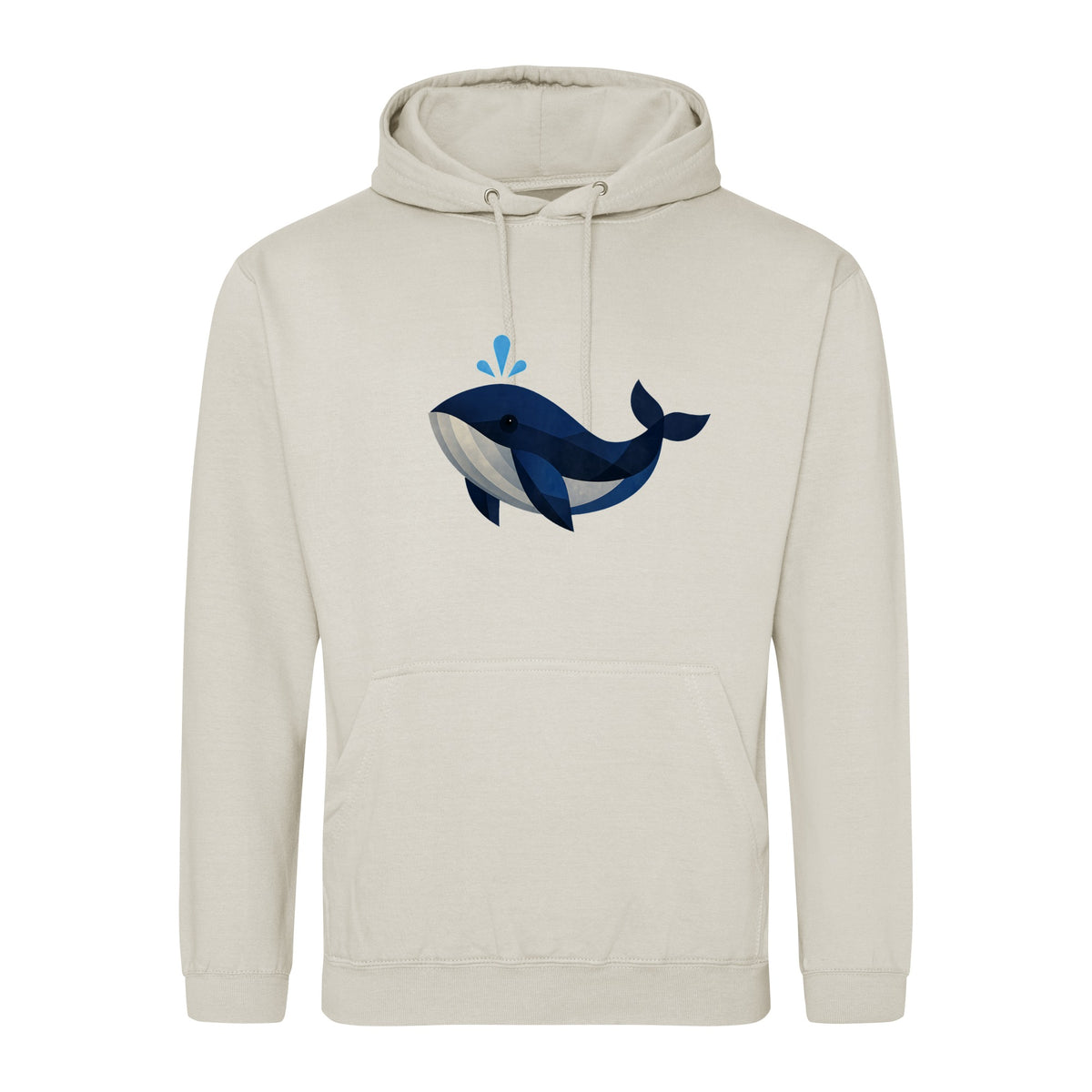 Whale in Blue Adult Hoodie - Prism Kingdom Natural Stone colour variant image