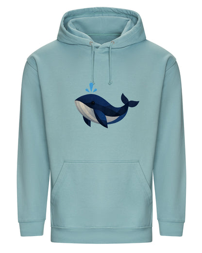 Whale in Blue Adult Hoodie - Prism Kingdom Seafoam colour variant image