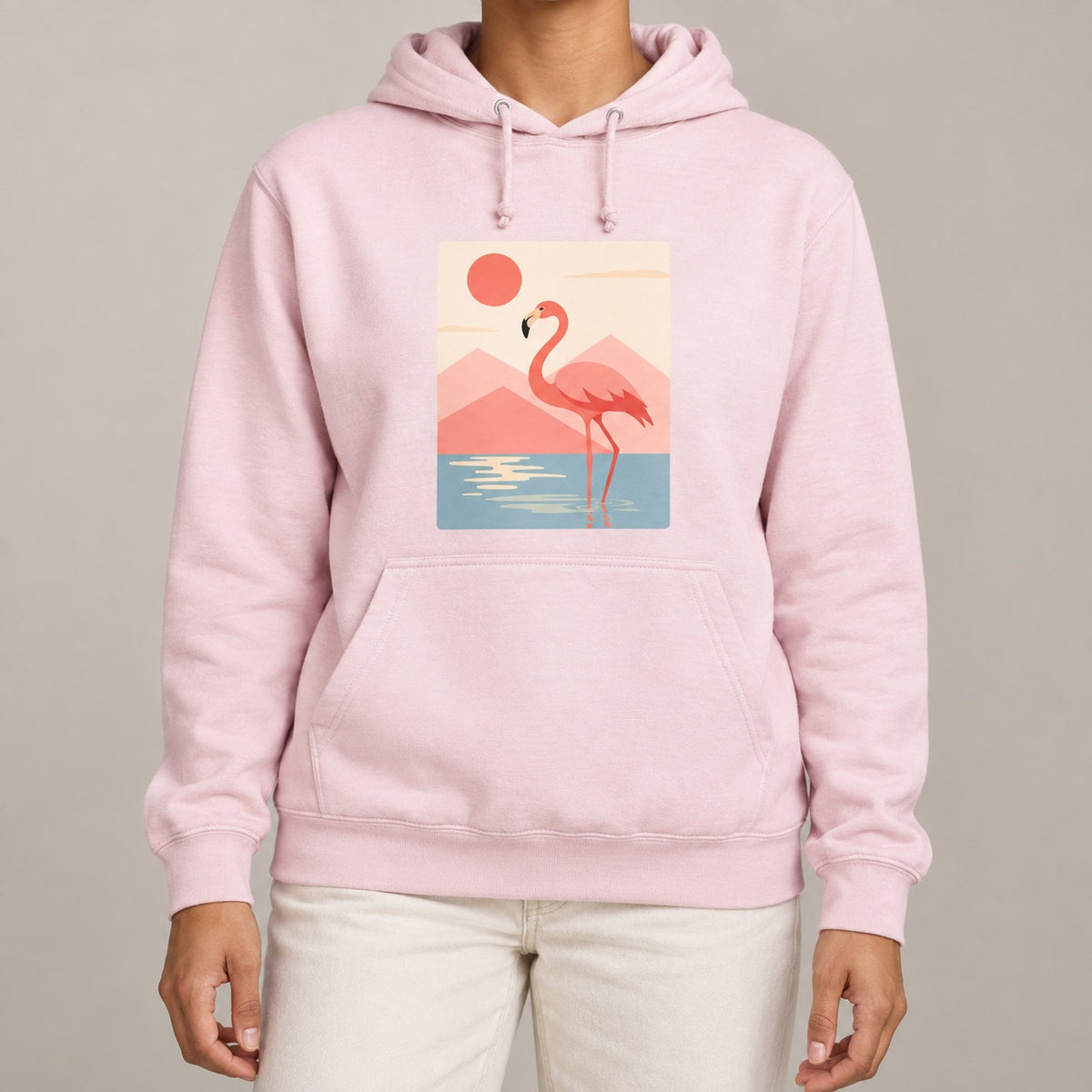 Flamingo Reflections Adult Hoodie - Wild Horizons lead image
